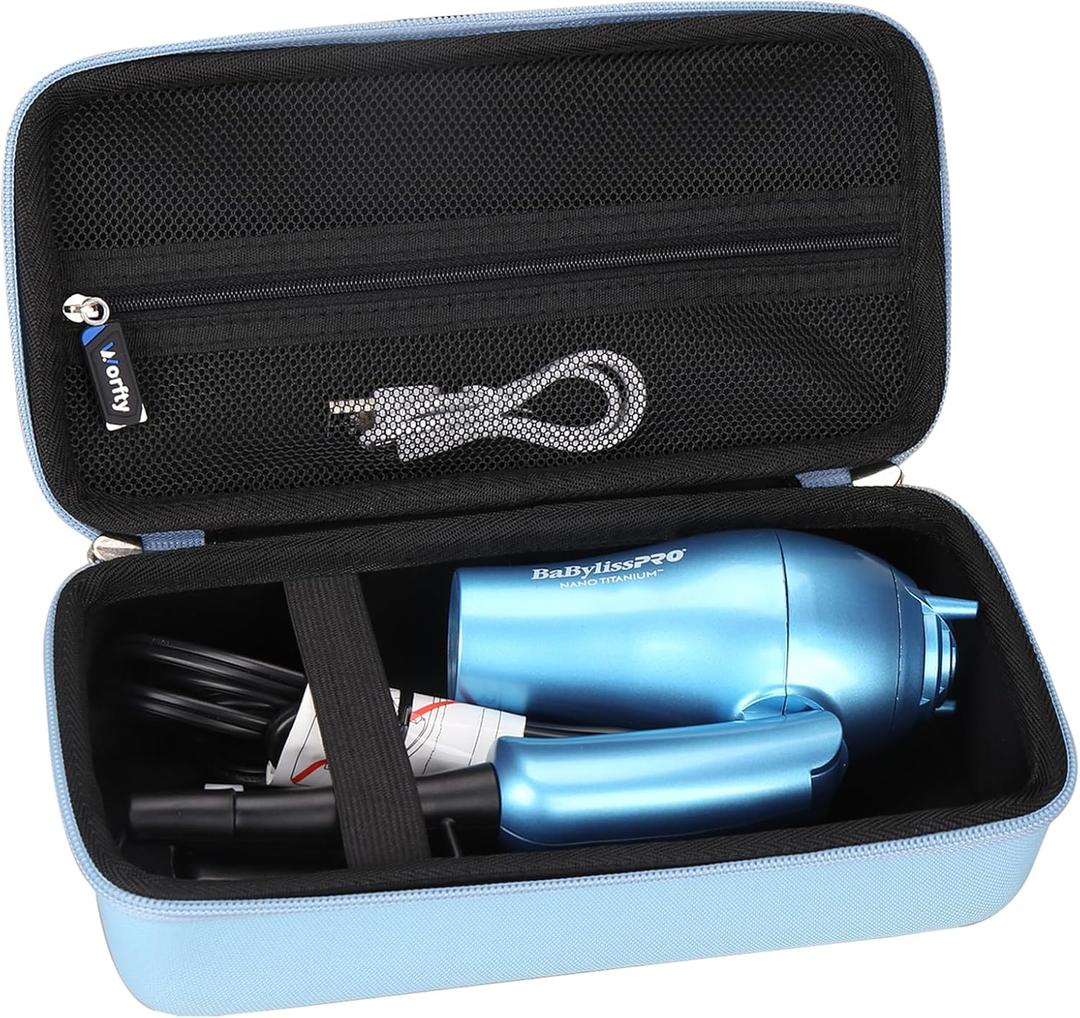 worfty Hard Case for BaBylissPRO Nano Titanium Travel Dryer, Blue, Case Only