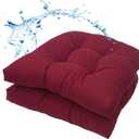 MTMR Outdoor Chair Cushions Set of 2, Water-Repellent 19X19 Patio Chair Cushions with High Elasticity PP Cotton, No Fading Tufted Patio Furniture Cushions, Thick Seat Cushions for Outdoor Furniture