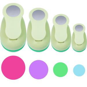 UCEC Craft Hole Punch, 2+1.5+1+5/8Inch Circle Punch, Circle Hole Punch, 4 Pcs Paper Punches for Crafting, Cardboard, Office Supplies, Back to School Supplies