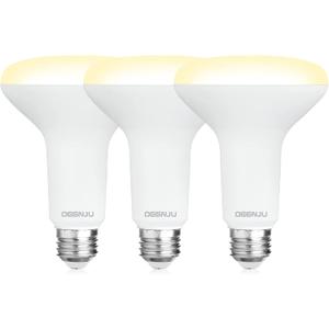 BR30 LED Bulb, Dimmable Flood Lights Indoor CRI80 7W Equivalent 65W 2700K Soft White 650 Lumens, 15000 Lifetime Hours Recessed Light Bulbs, Interior E26 Base LED Can Light Bulbs, 3 Pack