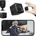 Guardhouse Wireless Mini Security Camera, 1080p HD with 8Hour Battery & No WiFi Needed for Record, AI Motion Detection Night Vision for Indoor Home,Office, Baby and Pet Monitoring2 Pack Black