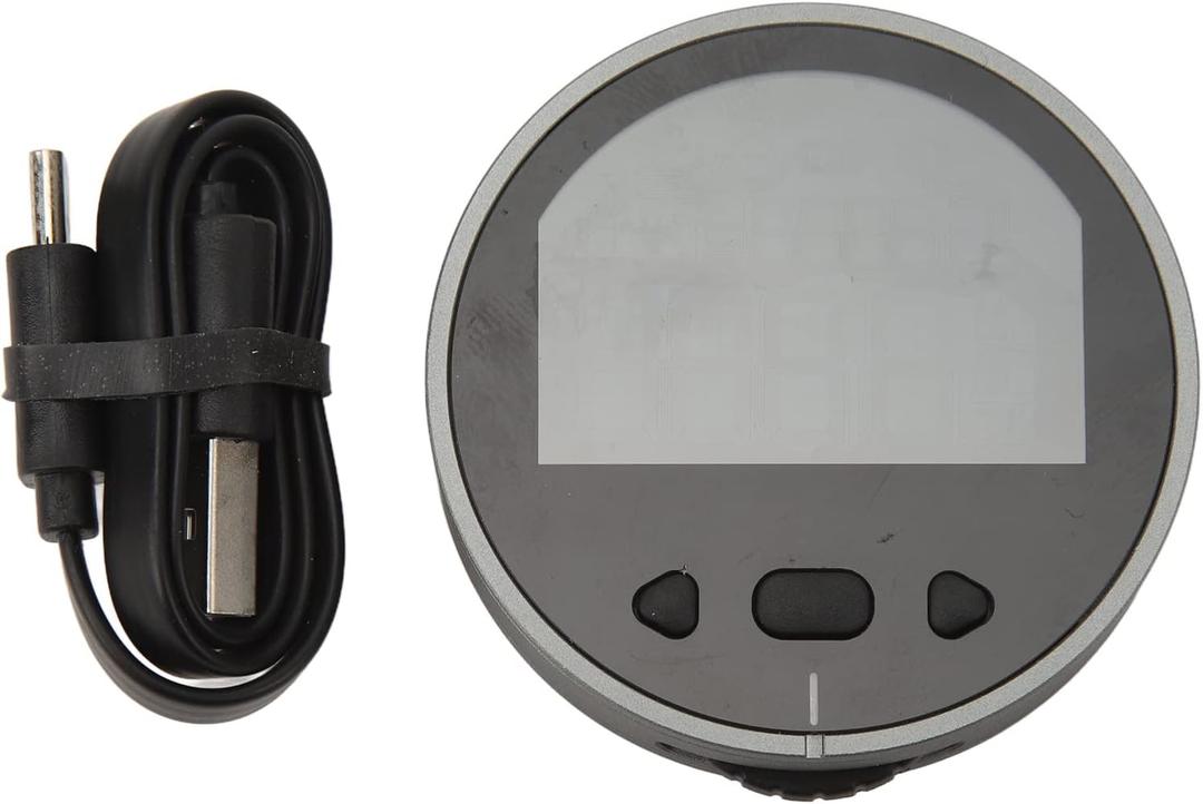 Hilitand Round Electronic Ruler Distance Meter Electronic Tape Measure with LCD Display Digital Ruler USB Rechargeable Small Smart Long Distance Rolling Measuring Tool Tool for
