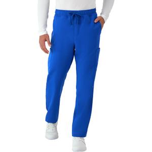 Hanes Mens Scrubs Healthcare Pants, Scrub Pants for Men, Moisture-Wicking & Odor Control, 5 Pockets (Blue, XXXL)