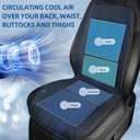 Cooling Car Seat Cover Front Seat, 12V-24V Ventilated Car Seat Cooler with Turbo Fan, Breathable Mesh Fabric Cooled Seat Cushion, 3-Speed Adjustable Airflow, Universal Fit for Cars, SUVs, Trucks