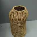5 Set Faux Rattan Vases, Wicker Flower Vase Set for Farmhouse Decor
