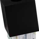 Essentra Home Matte Black Collection Square Tissue Box Cover