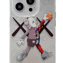 OPHK Case for iPhone 12 Pro and for iPhone 12, 3D Silver with Trendy Sneaker Cartoon Design, Street Artwork Bear Air IMD Laser Shockproof Silicone Protective Cell Phone Back Cover for Boys Girls