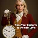 Nicky Bigs Novelties Morph Jumbo Clock Necklace Prop 10 Oversized Clock on 16 Chain White Rabbit Flavor HipHop Costume Accessory Lightweight Plastic Cosplay Halloween Decoration