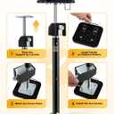 RV Slide Out Support Jacks Set of 2, 6000lbs Heavy Duty Supports, Adjustable 20"-49" Height by Power Drill or Handle, Slideout Stabilizer Jacks RV Camper Accessories for Travel Trailer-Black