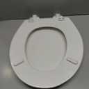 Mayfair Cassel Slow Close Toilet Seat, Easy Clean, Non Slip Premium Wood Seat, Easy Install, Made in USA, Round, White
