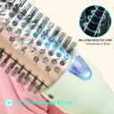 K&K Brush 30, 1.18 Inch Hot Styling Brush, Ionic Curling Iron with Tourmaline Ceramic Barrel, Professional Hair Curler up to 356F, Dual Voltage Hair Waving Style Tool for Traveling