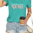 Teacher Shirts for Women Teacher Gifts Short Sleeve Shirts Graphic Tees Summer Tops 2025 (L)