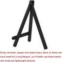 EBOOT 12 Pack 6.25 Inch Black Mini Wood Easels, Small Display Easel Stand for Painting Canvases, Art and Crafts, Tripod, Painting Party, Students Tabletop Easels, Portable Canvas Picture Sign Holder