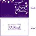 3 x WATINC Retirement Party Decorations Jumbo Guest Book, Purple Congrats Retired Guest Book, Large Message Card Farewell Goodbye Signature Poster Gift for Coworker Office Men Women