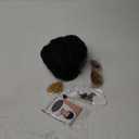 6pcs Set 70s 80s Disco wig with Mustache Glasses Artificial Wolf Necklace Gold Chain Short Curly Synthetic Hair Afro Mens Wig for 60s Rocker Hippies Costume Cosplay Halloween Party (Black)