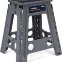 Flottian 18" Folding Step Stool for Adults and Kids Holds Up to 300 lbs,Non-Slip Folding Stools with Handle, Compact Plastic Foldable Step Stool for Bathroom,Bedroom, Kitchen,Gray,1PC
