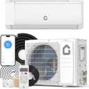 18000 BTU Mini Split Air Conditioner, 19 SEER2 208-230V Split Unit Ac and Heat Cool Up to 1250 Sq.Ft, Ductless Air Conditioner w/Complete Installation Kit,Remote,2.0 Wifi Control,Low Noise