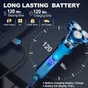 Men's Electric Razor, Upgraded 4D Floating Magnetic Blade Head Rotary Shaver, 3-in-1 Multifunctional for Beard/Nose/Sideburns, IPX7 Waterproof Rechargeable Cordless Shaver, Turbo Speed, Gift for Men
