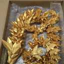 Flavery 3D Printed Dragon - 24 inch Large Pearly Sheen Articulated Dragon Fidget Toy, 3D Printed Gift for Birthday, Figurine Decor(Gold)