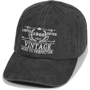 3 x Birthday Gifts for Him Her, Unique Gifts for for All Ages, Vintage Hat (01.black)