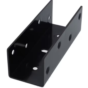 Fort Black Painted 8x2 Mounting Tie Channel T1-BK Pack of 26