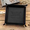 Personalized Leather Catchall Gift for Dad - Empty Your Pockets Daddy - Custom Valet Tray for Dad for New Dad - Christmas Birthday Gifts for Dad