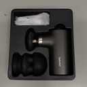 Mini Thermal Massage Gun with Heat, Portable Hand Held Massager Gun with Heat, Portable Percussion Muscle Massager with 4 Massage Heads for for Dad, Office, Home, Athletes (Black)