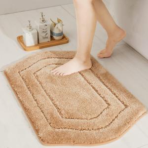 COSY HOMEER Extra Thick Bath Linen Sets Rugs for Bathroom - Anti-Slip Bath Mats Soft Plush 100% Strong Polyester Living Room Bedroom Water Absorbent(Beige,20x32 - Inches) COSY HOMEER Extra Thick Bath Linen Sets Rugs for Bathroom - Anti-Slip Bath Mats Soft Plush 100% Strong Polyester Living Room Bedroom Water Absorbent(Beige,20x32 - Inches)