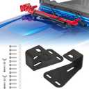 SKTYANTS High Lift Jack Mount Hood Brackets Lockable Mounting Compatible with Wrangler CJ 1944-1986/TJ 1997-2006/ YJ 1987-1995 Black 1 Pair