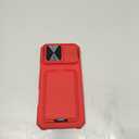 SSLOTSCASE for iPhone 16 Pro Max Case with Card Holder, Light Red