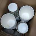 Cunhill 100 Sets Christmas Disposable Coffee Cups with Lids and Sleeves Christmas Paper Cups for Holiday Party Drinks Cold Beverage Hot Cocoa Chocolate Drinking (12 oz)