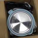 HYTRIC Travel Electric Kettle, 700ML Foldable Small Electric Kettle BPA-Free, Portable Kettle with Multifunctional Panel, Collapsible Hot Water Kettle with Keep Warm & Delay Start, 110V Blue