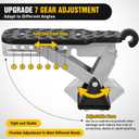 Nilight Car Door Step Universal Aluminum Latch Step for Car Roof Access Portable Folding Car Door Latch Hook Step Multi-Adjustable Both Feet Stand Pedal Max Load 500 Lbs for Truck SUV Vehicles, Black