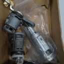 MOTOKU Ignition Switch Cylinder Door Lock Cylinder Kit w/Remote Key Shell for Honda Fit 2004-2011