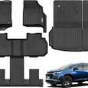 YITAMOTOR Floor Mats Fit for 2024-2025 Chevy Traverse, TPE All Weather Custom Fit Floor Liners for 7 Seats, Back Seat Protector for Traverse Accessories