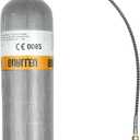 3L 4500psi Carbon Fiber Air Tank & Fill Station for PCP Paintball Scuba SCBAEmpty Bottle (Red Gauge Tank Kits)