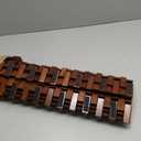 Liveinu Bath Mat for Luxury Shower, Non-Slip Bamboo Sturdy Waterproof Bathroom Carpet for Sauna Spa Steps Decor and Accessory, Brown, 24" x 36"