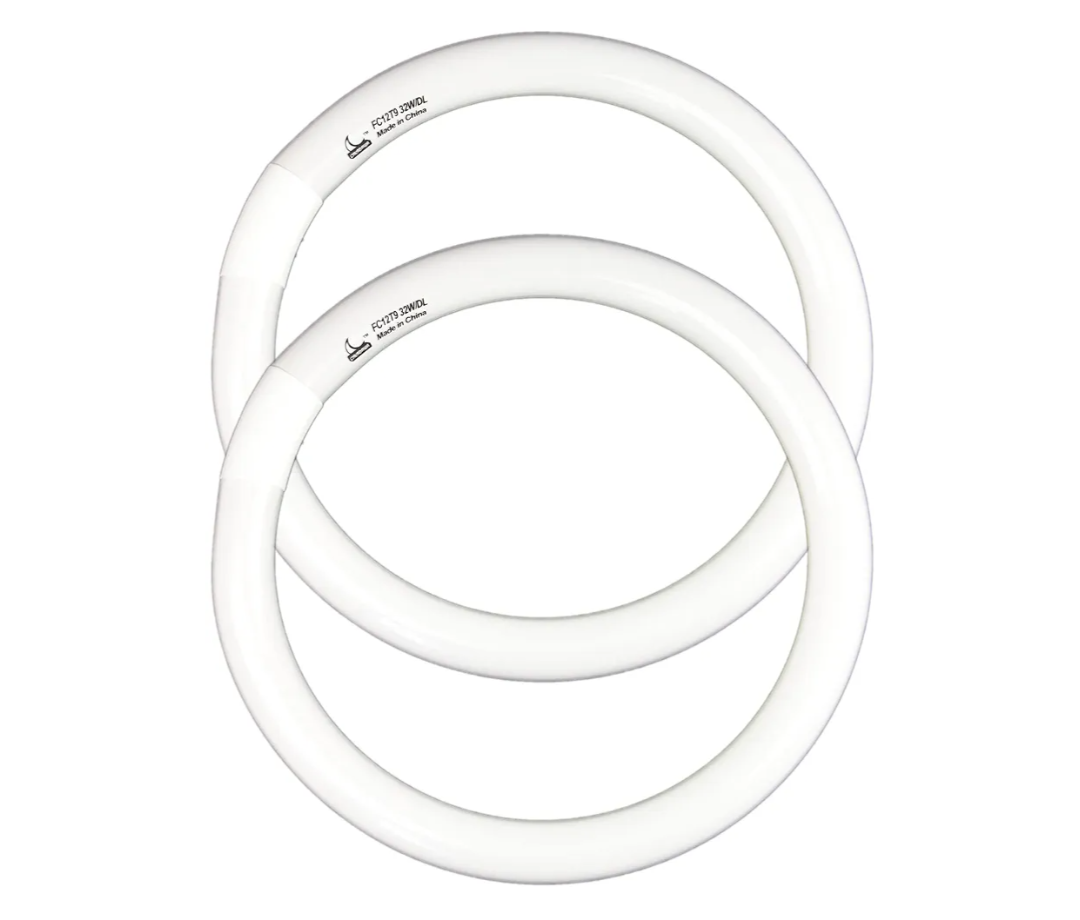 FC12T9 32 Watts Circline Light Bulbs Daylight, Circular 12 Inch T9 32W Round Fluorescent Bulb Replacement for Circle Ceiling Fixture Lamp, DL 6500K Tube, G10q 4 Pin Base, 2 Pack