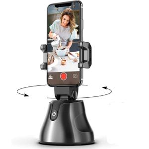 Selfie Stick Tripod 360Rotation Auto Smart Face & Object Tracking Cell Phone Tripod Holder for Video Recording, Work with Tripod for iPhone Android