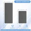 Hargiis Non Slip Bathtub Mat, Anti Slip Shower Mat, Fast Drying Bath Tub Mats ,Foot Scrubber Mat, Anti Slip Mat for Tub, Floor, Bathroom, Home, Kitchen, Hotel, 24" x 16" Gray