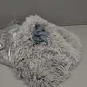 FurHaven Replacement Dog Bed Cover, Long Faux Fur for Calming Cuddlers, Machine Washable, Customizable Filling, Jumbo XL, Faux Fur, Misty Gray