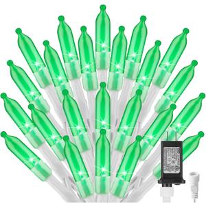 St. Patrick Mini Christmas Lights, 39 Feet 100 LED Fairy String Lights with 8 Lighting Modes, Waterproof Connectable for Indoor Outdoor Xmas Tree Garland Wreath Holiday Decoration, Green