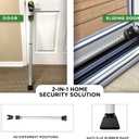 Adjustable Sliding Door Security Bar, Door Jammer 2-in-1 Adjustable Door Knob and Sliding Patio Door Stoppers Security with Alarm, 40 Different Adjustments by Guard Dog Security, This adjustable sliding door lock bar extends from 25" to 41"