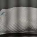 Flat Ultra Thin Bed Pillows Standard/Queen Size Pillow Set of 2 Extra Soft Down Alternative for Stomach Back Sleeping White
