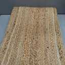 Hausattire Hand Woven Jute Braided Rug, 2'x6' – Natural, Reversible Boho Entry Area Rugs for Kitchen, Living Room I Farmhouse Indoor Outdoor Decorative Floor Rug, 24x72 Inches