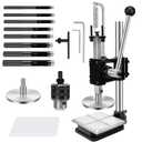 Leather Press Hole Puncher Leather Cutting Machine Hand Punching Machine for DIY Craft Punching Holes Cutting, Forming Pressing,Install Rivets and Snap Buttons