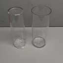 2 Acrylic Cylinder Clear Vase for Centerpieces, Tall Large Unbreakable Plastic Flower Vases for Home Decor (D 4.8" X H 7.8" - H 12" + 2 Holder)