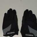 ROCKBROS Cycling Gloves for Men Women - Breathable Gel Pad Road Mountain Bike Gloves - Touch Screen Anti-Slip MTB Gloves for Cycling Workout Outdoor Sports (Medium, Full Black)