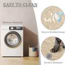 fuguitex Waterproof Dog Bed Cover Dog Blanket for Pet Furniture Bed Couch Sofa Reversible Linen Texture(52"*82",Cream+ Wheat)