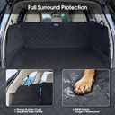 ALLANSING Dog Cargo Liner for Midsize/Large SUV & Minivan - Heavy-Duty 900D Oxford Waterproof Pet Cargo Protector with 3-Sided Zippered All-Round Protection & TPU Suction Cups, Ideal for Dog Travel